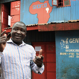 Kennedy Odede at his community center in Kibera